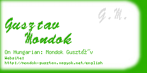 gusztav mondok business card